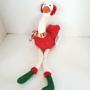 Pier 1 Imports 2018 Louise Plush Christmas Ostrich 18" Shelf Sitter SO SOFT NWT